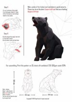 Urso em papercraft 3D para montar