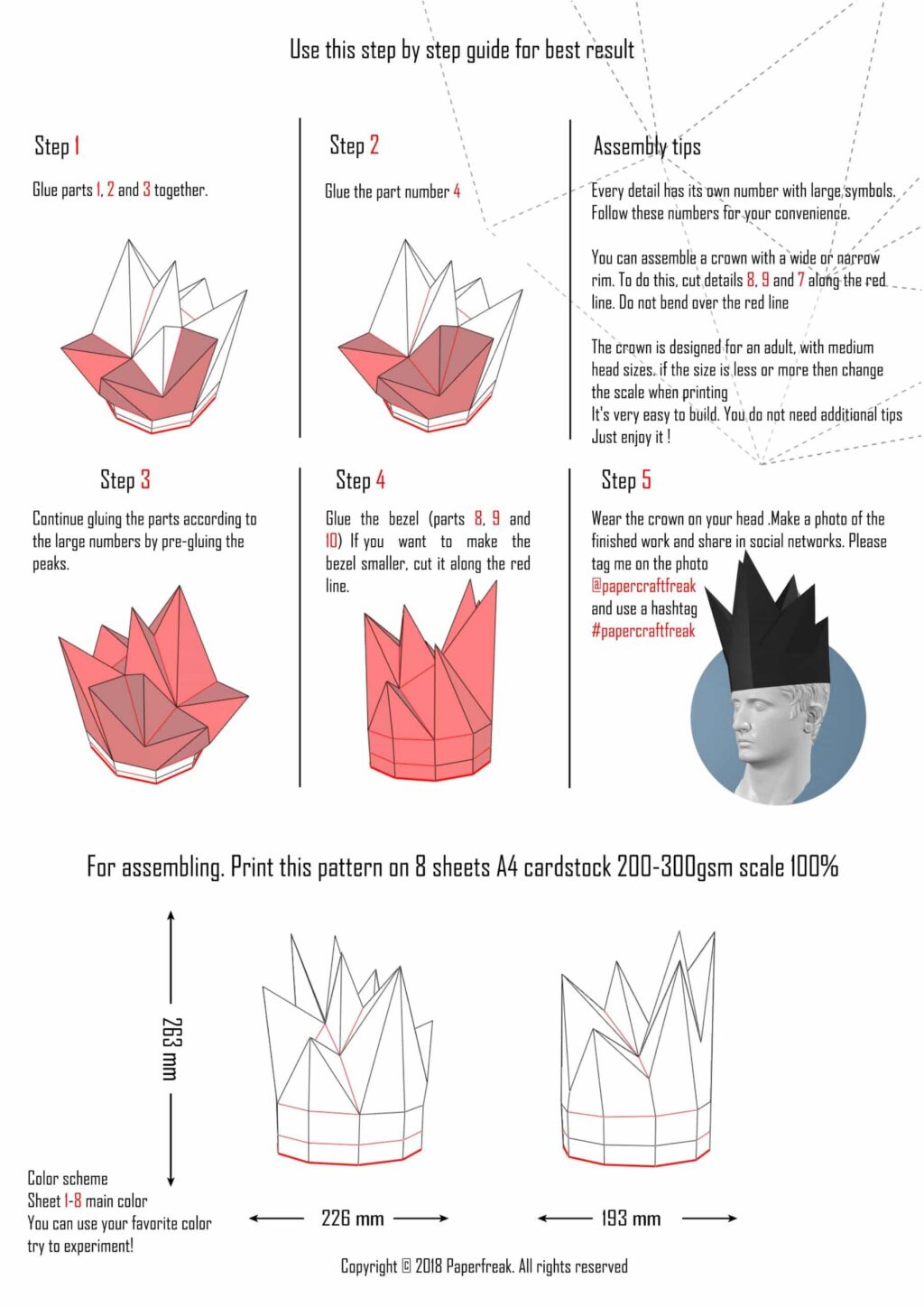 3D-Papercraft-Halloweenkrone