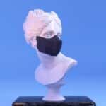 Papercraft de masque polygonal Halloween en origami 3D