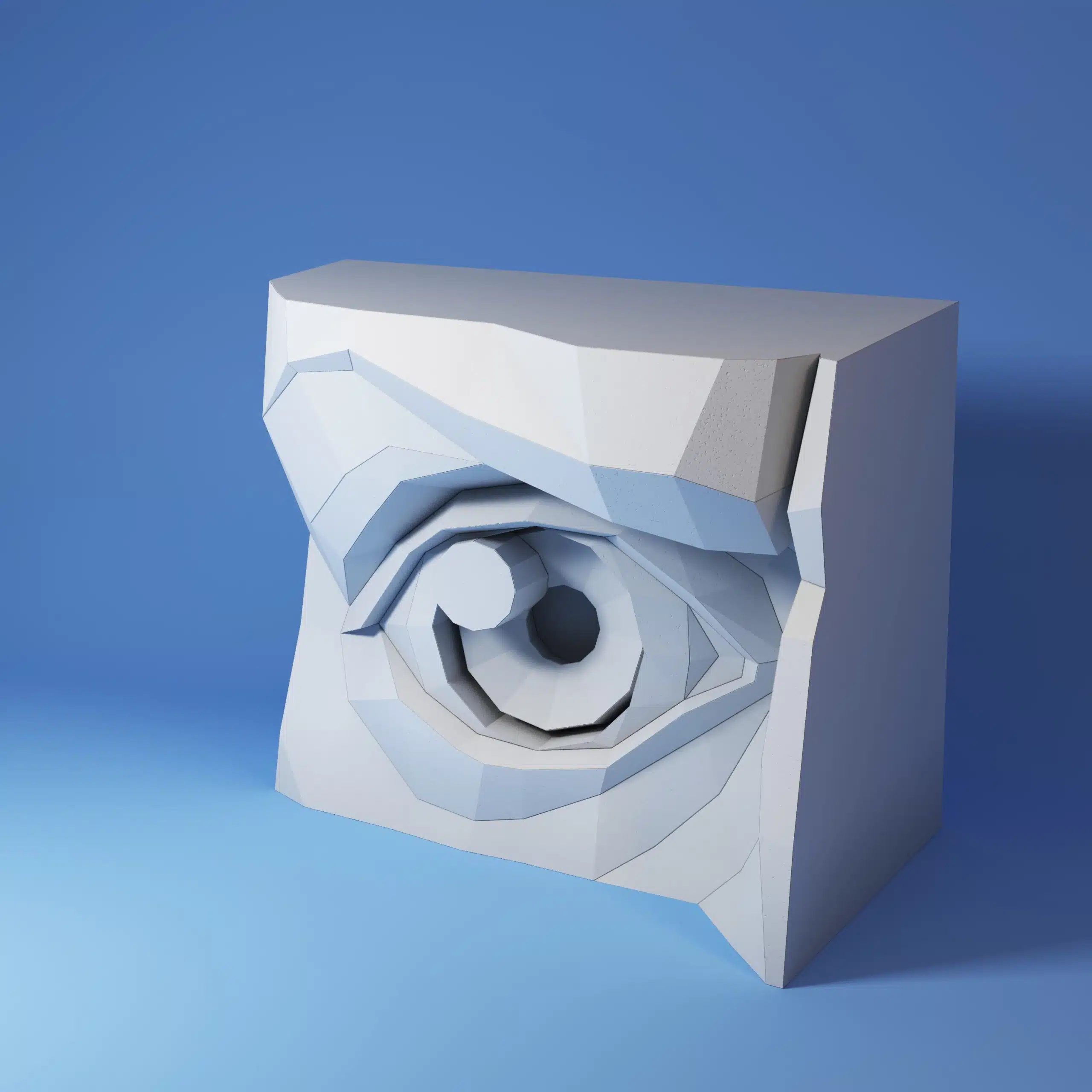 Papercraft 3D ogen (links en rechts), weergave 9