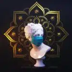 Pink Polygonal 3D Papercraft Halloween Mask