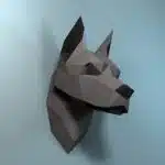 3D-papercraft hondenkoppen, weergave 12