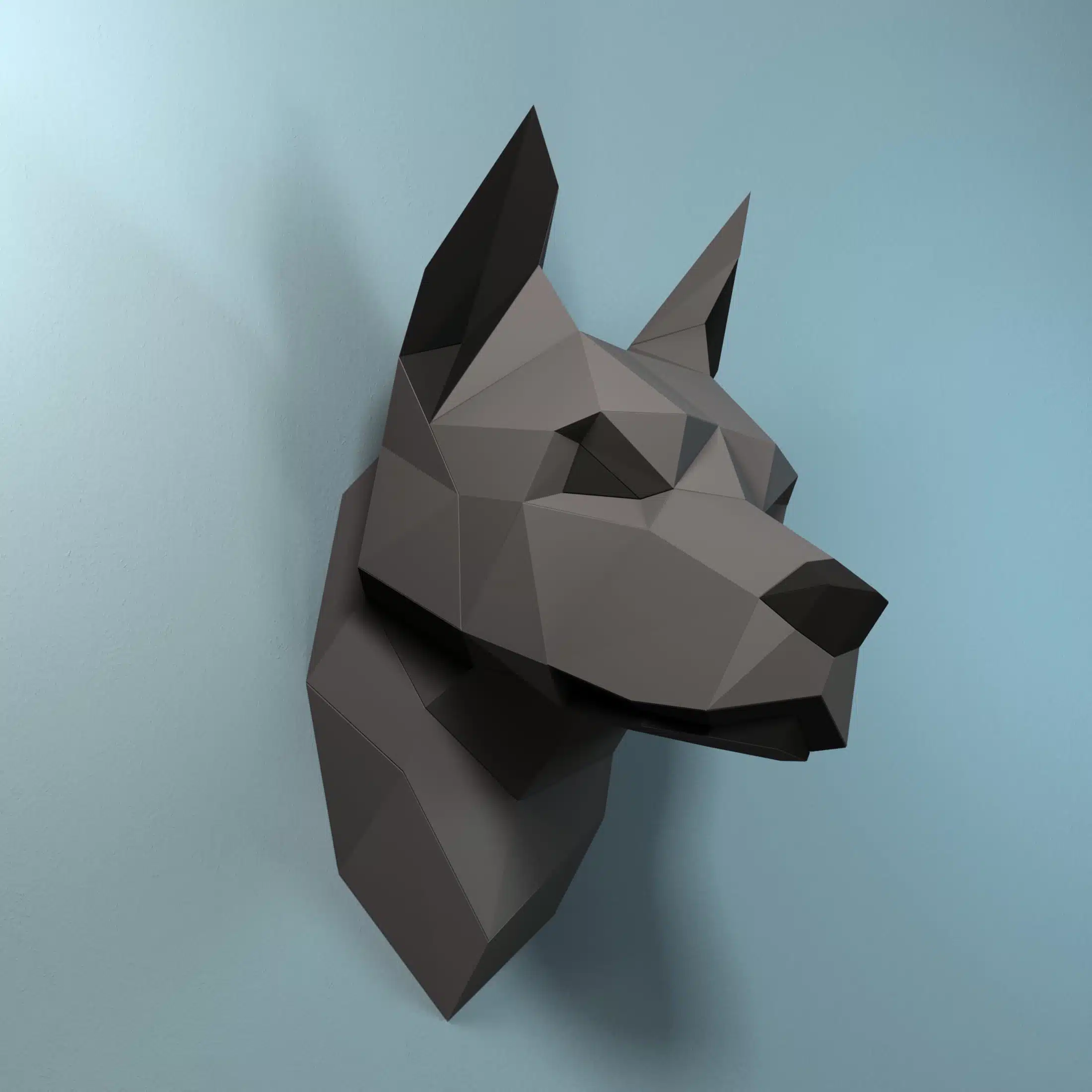 3D-papercraft hondenkoppen, weergave 12