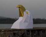 3D-Papercraft-Skulptur Adlerkopf