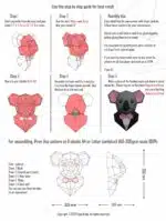 Koala in costume in papercraft 3D