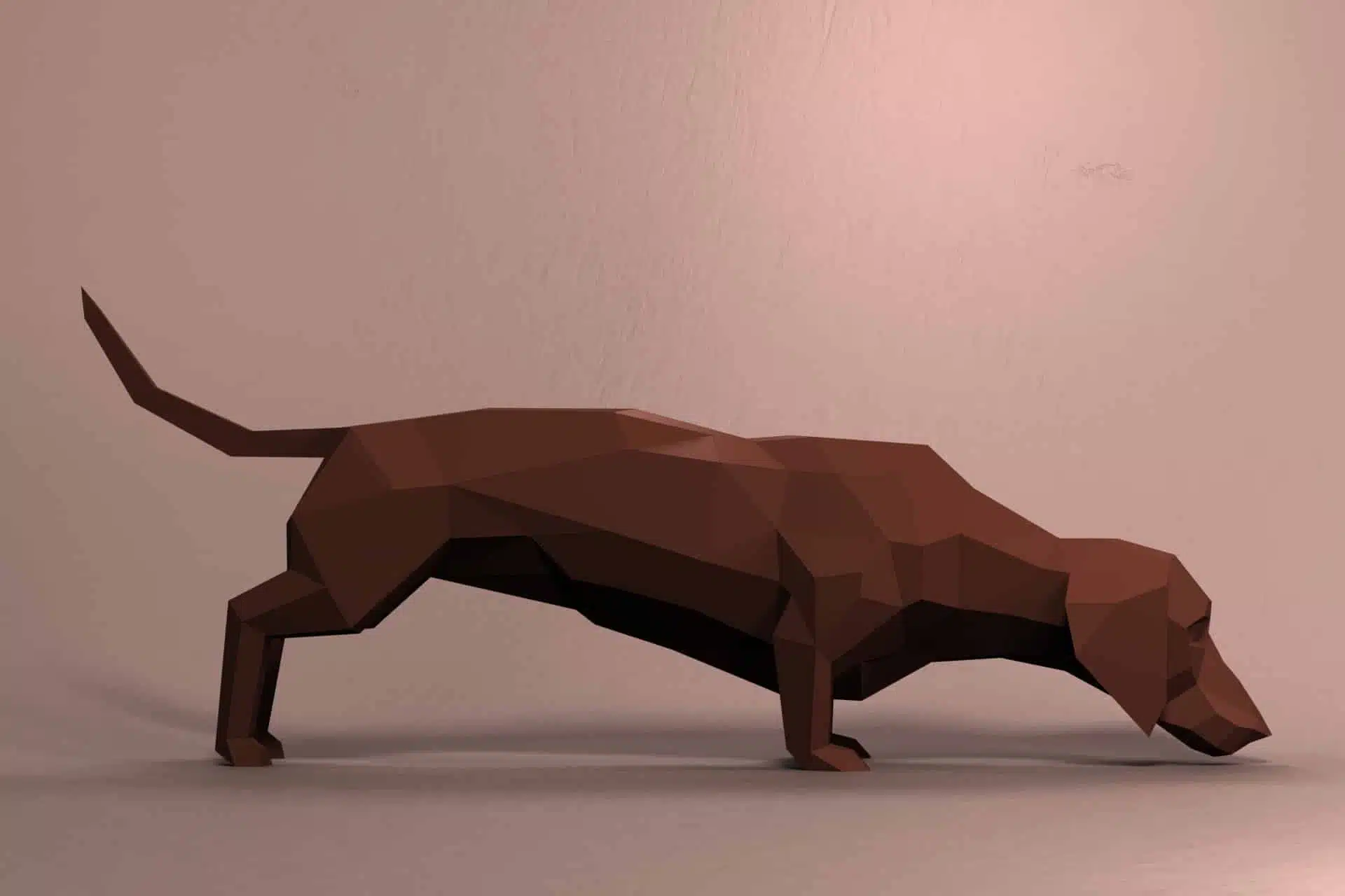 Dachshund papercraft 3D, weergave 8