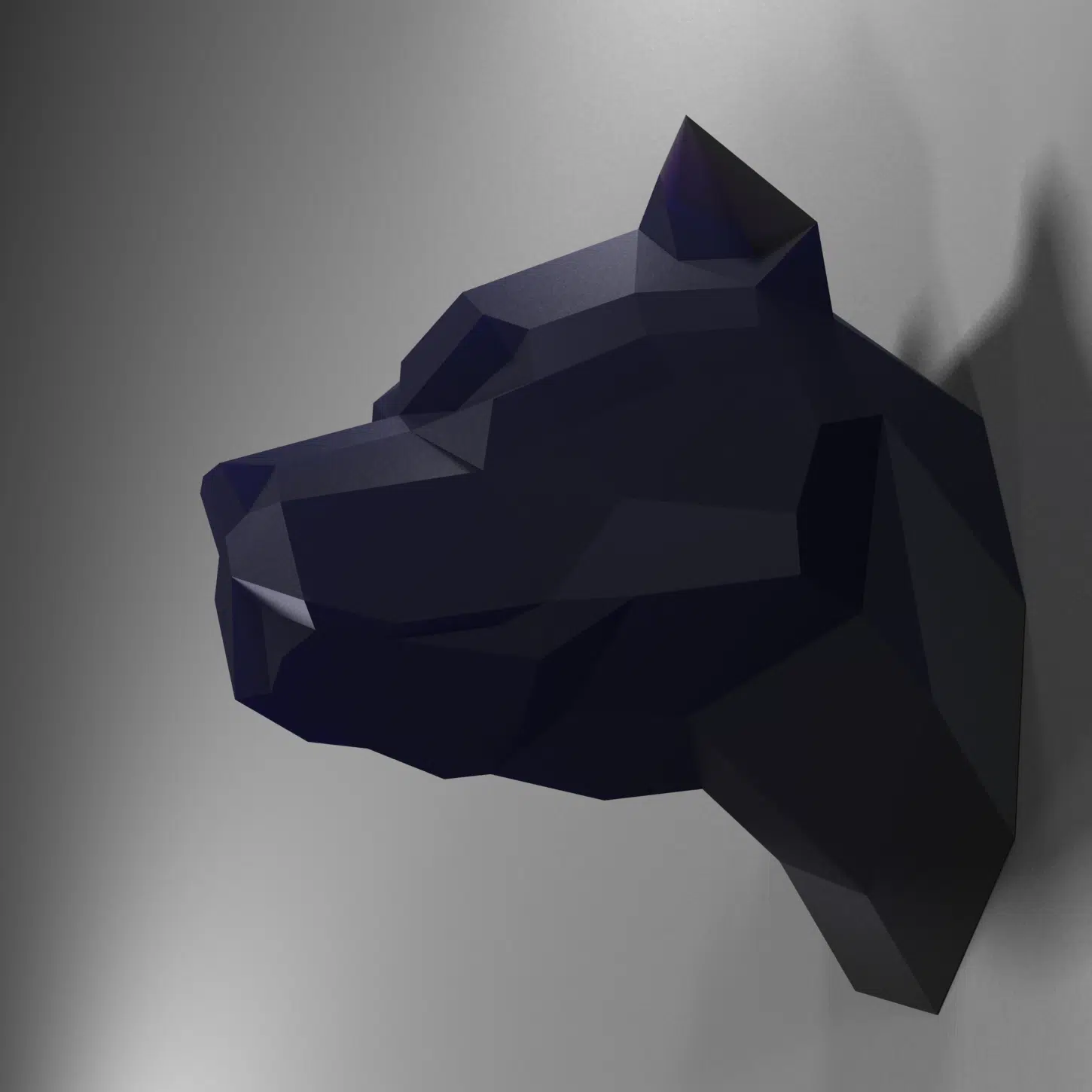 3D-papercraft hondenkoppen, weergave 9