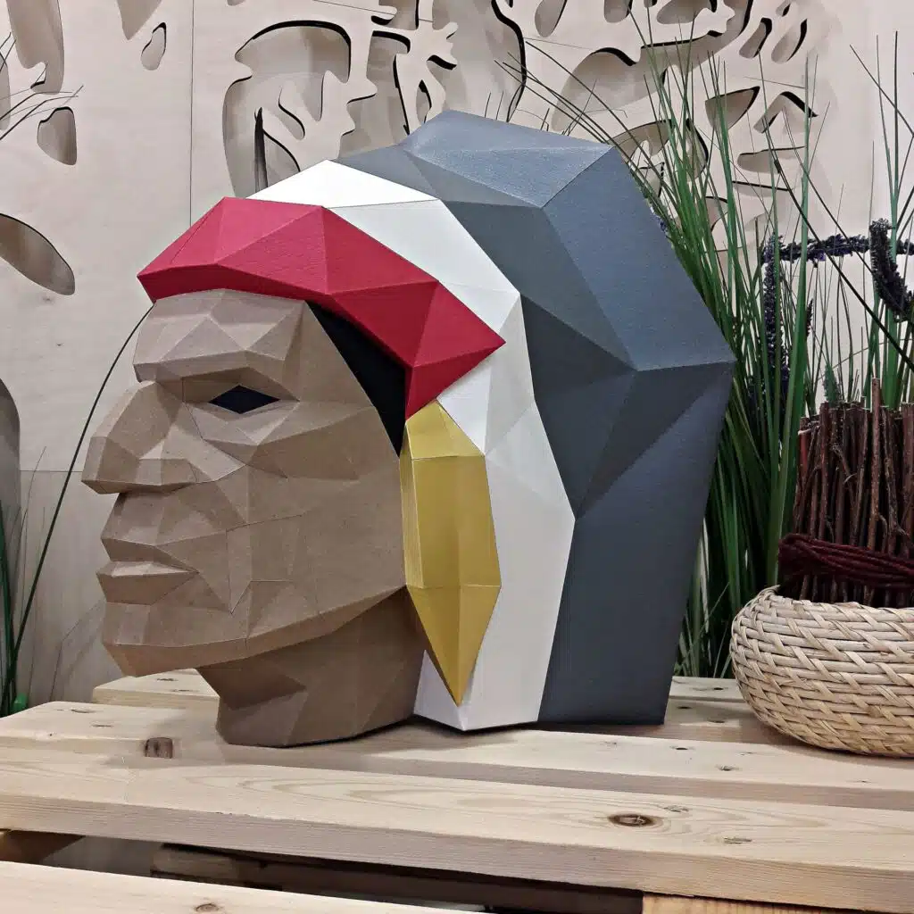 Papercraft 3D chef amérindien
