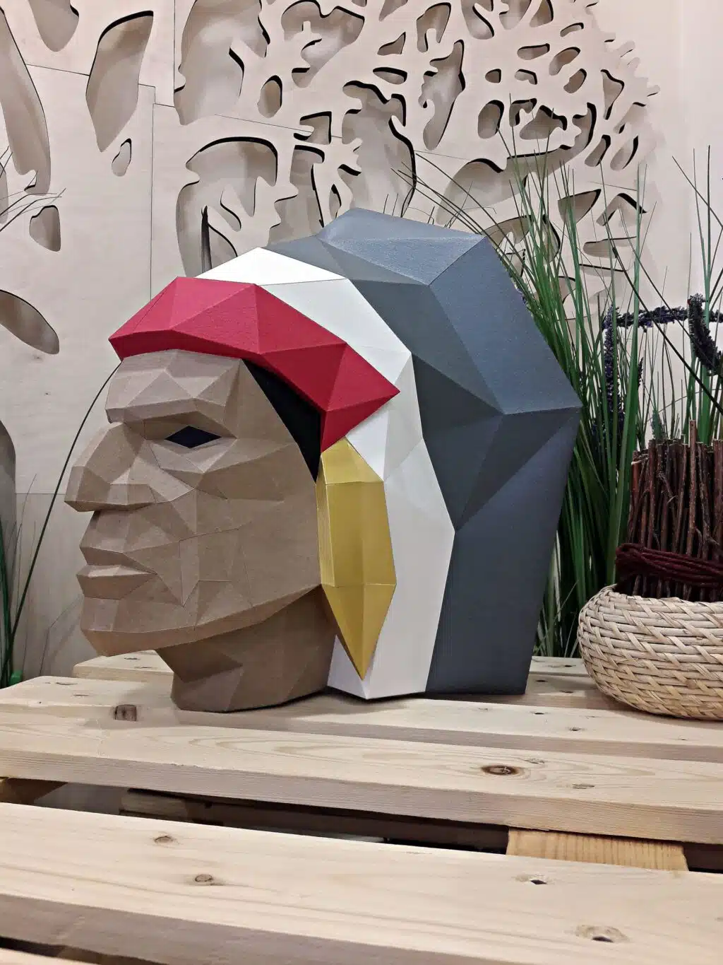 3D Papercraft Indiaans stamhoofd, 3D-model