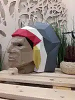 3D Papercraft Indiaans stamhoofd, 3D-model