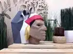 3D Papercraft Indiaans stamhoofd, weergave 2