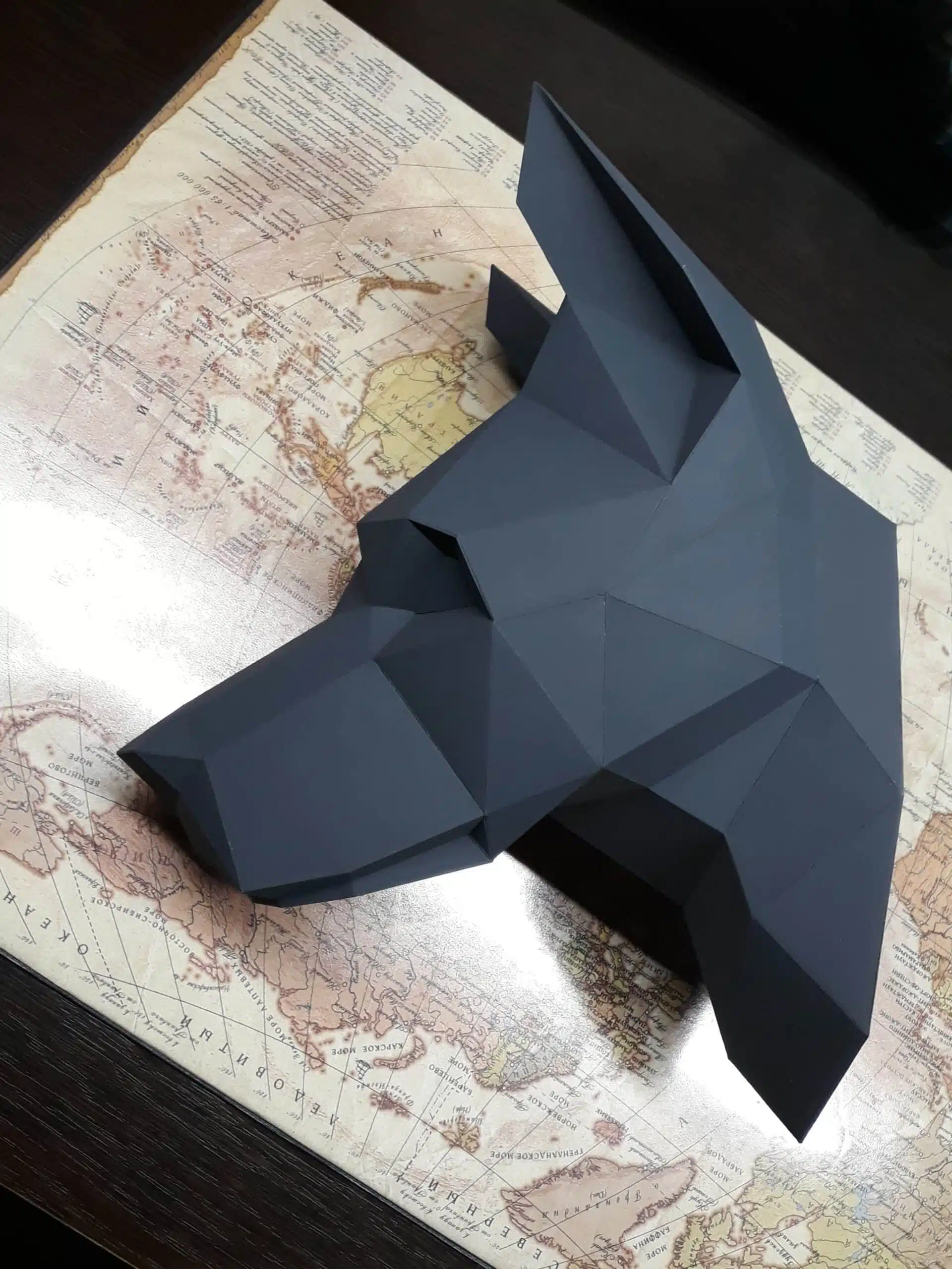 3D-papercraft hondenkoppen, weergave 11
