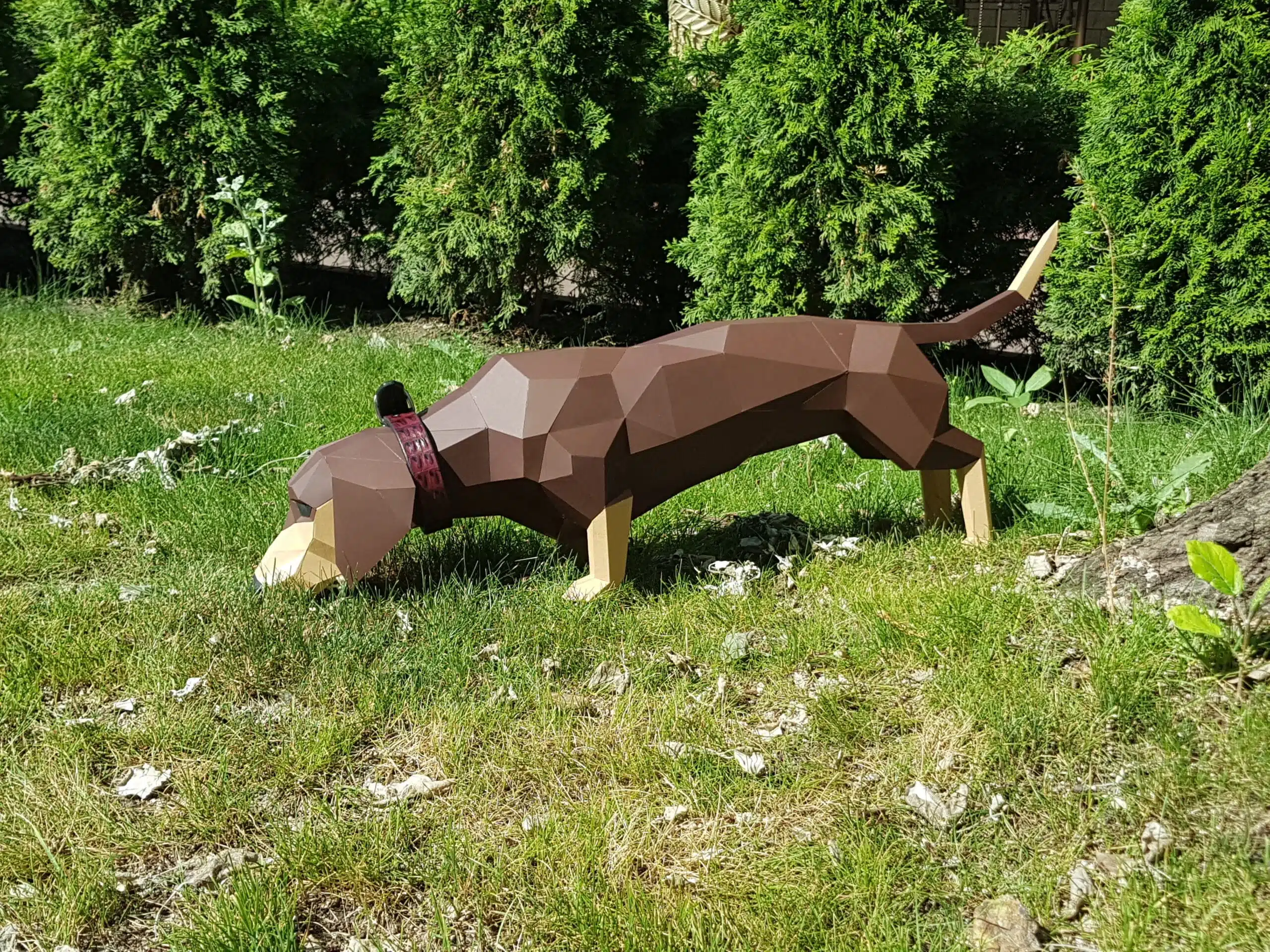 Dachshund papercraft 3D, weergave 5