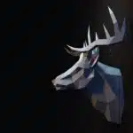 Tête de cerf en papercraft 3D