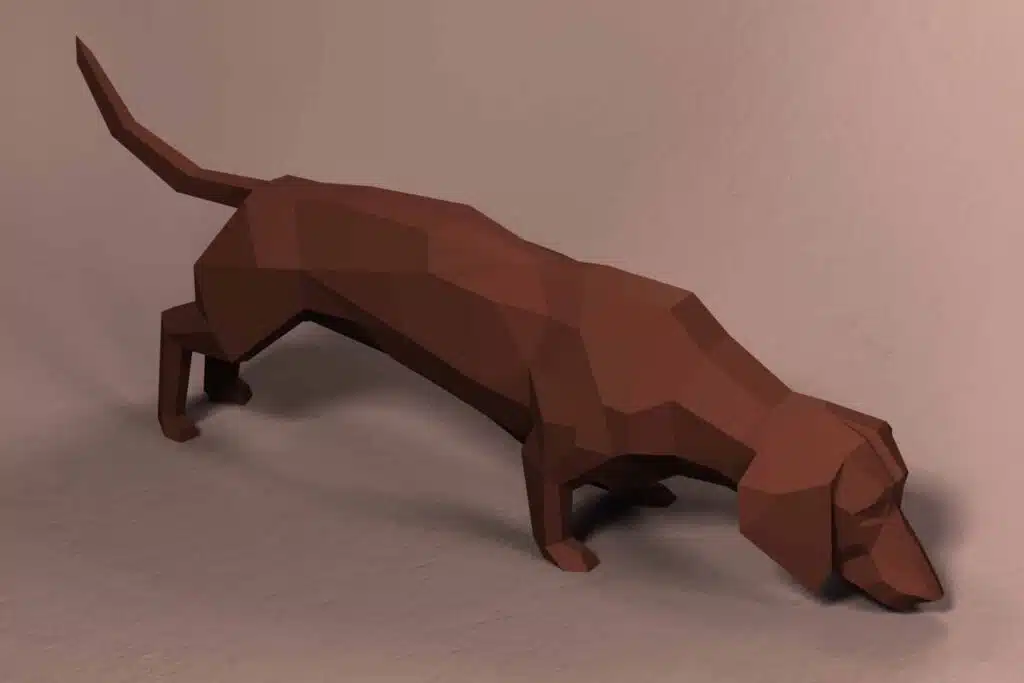 Dachshund papercraft 3D, 3D-model