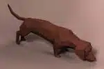 Dachshund papercraft 3D, 3D-model