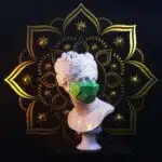 Red Polygonal 3D Papercraft Halloween Mask