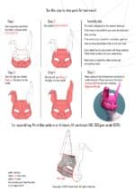 Papercraft rabbit mask in 3D origami