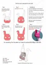 Roze konijnenmasker in papercraft 3D, weergave 3
