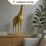 Papercraft di giraffa in origami 3D