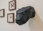Papercraft pantherkop muurdecoratie in 3D origami, 3D-model