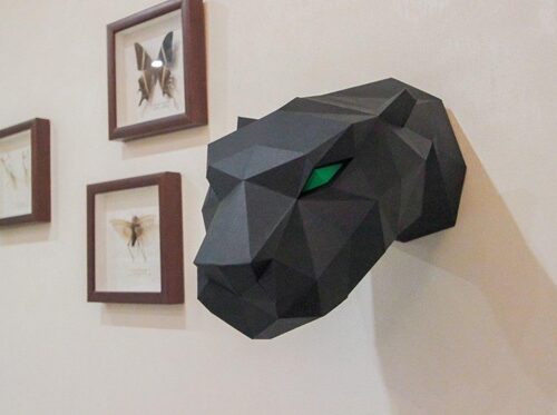 Papercraft de panthère en origami 3D