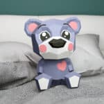 Papercraft di orso cartoon in origami 3D