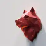 Cabeça de lobo em papercraft 3D