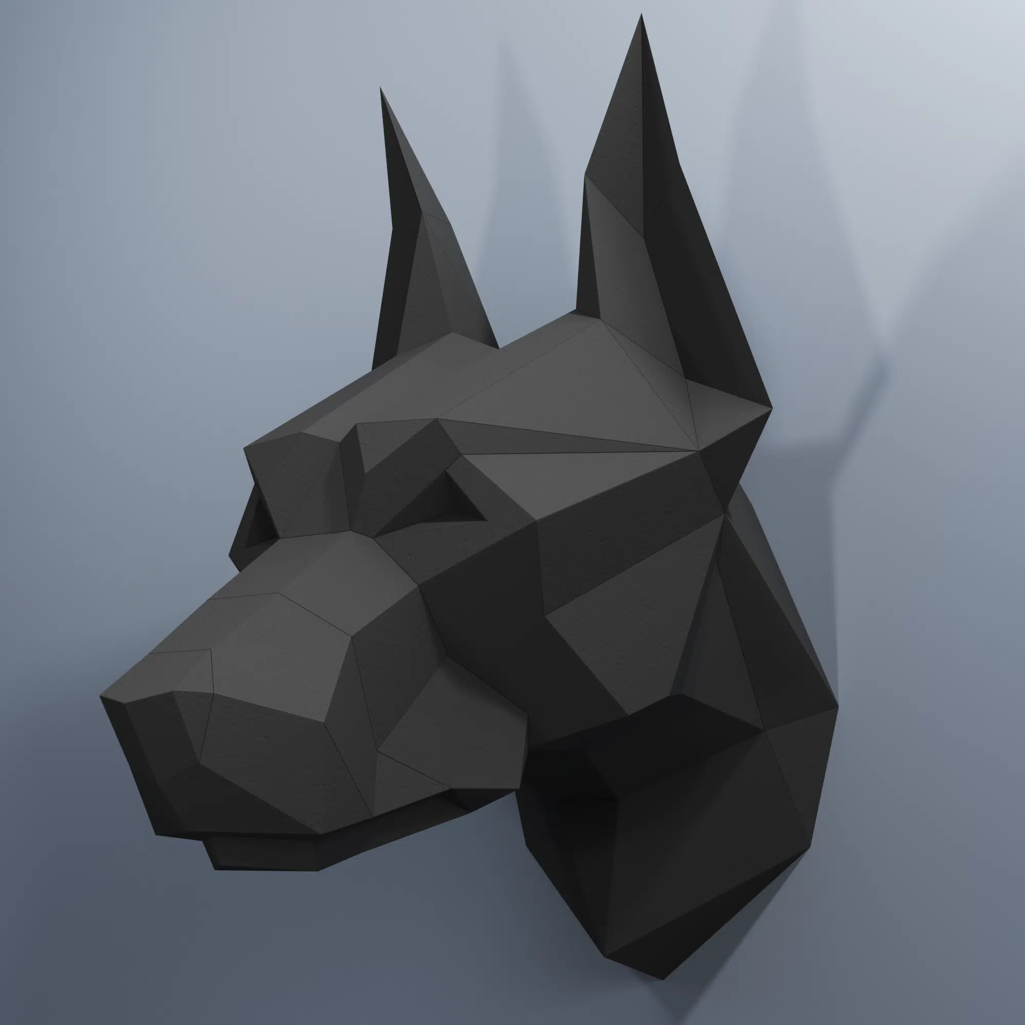 3D-papercraft hondenkoppen, weergave 17