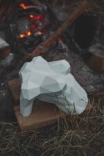 3D-Papercraft-Skulptur einer Frau