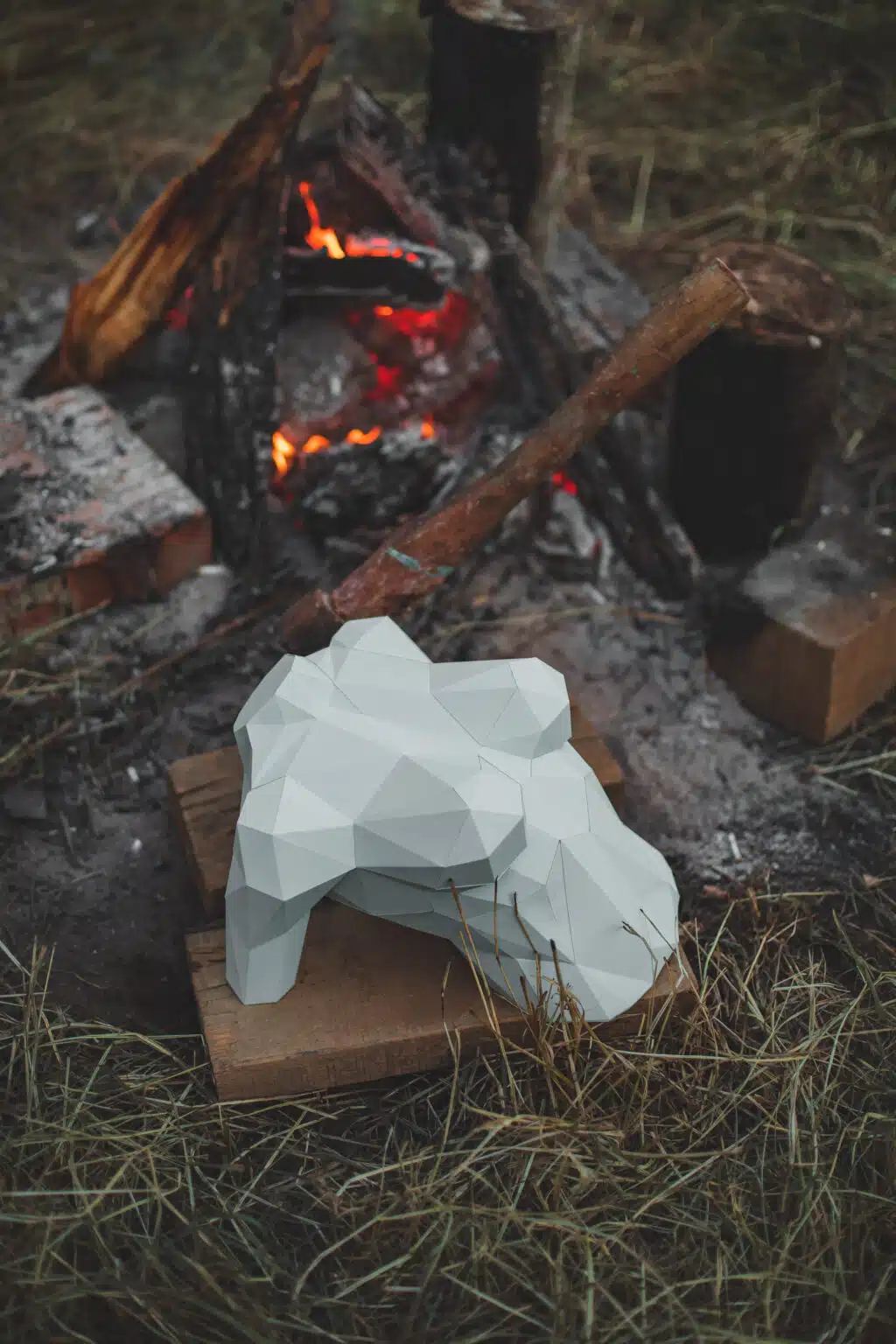 Escultura feminina em papercraft 3D