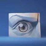 Papercraft 3D ogen (links en rechts), weergave 10
