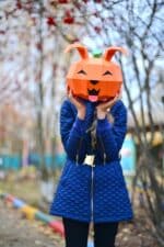 Papercraft de citrouille pour Halloween en origami 3D