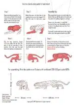 Panter in papercraft 3D met groene ogen, weergave 3
