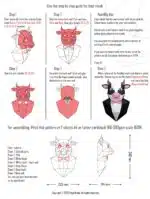 Stier in pak papercraft 3D, weergave 3