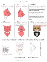 Papercraft di gatto elegante in origami 3D