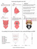 Katze im Anzug Papercraft 3D