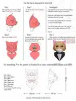 Kat in pak papercraft 3D, weergave 3