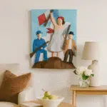 Quadro mural A Liberdade guiando o povo em Papercraft 3D
