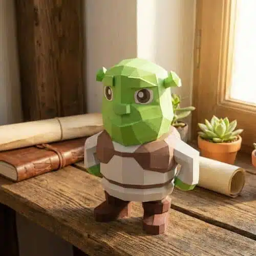 Shrek als 3D-Papercraft