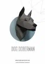 3D-papercraft hondenkoppen, weergave 2