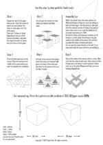 Papercraft of geometric cube in origami 3D