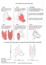 Tête de doberman en papercraft 3D