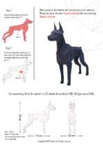 Papercraft of Doberman in origami 3D