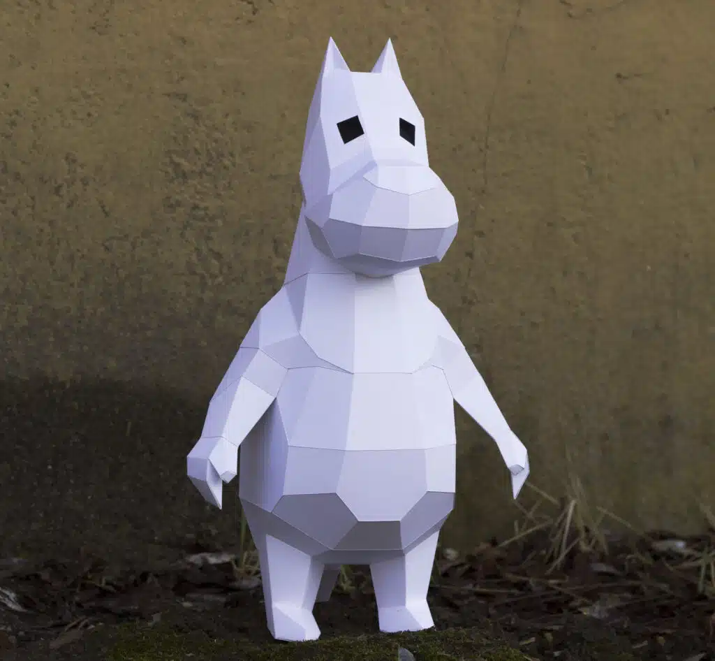 Piccolo ippopotamo in papercraft 3D