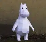 Piccolo ippopotamo in papercraft 3D
