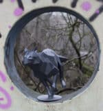 Papercraft di lupo in origami 3D