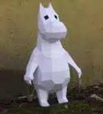Pequeño hipopótamo en papercraft 3D