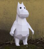 Pequeño hipopótamo en papercraft 3D
