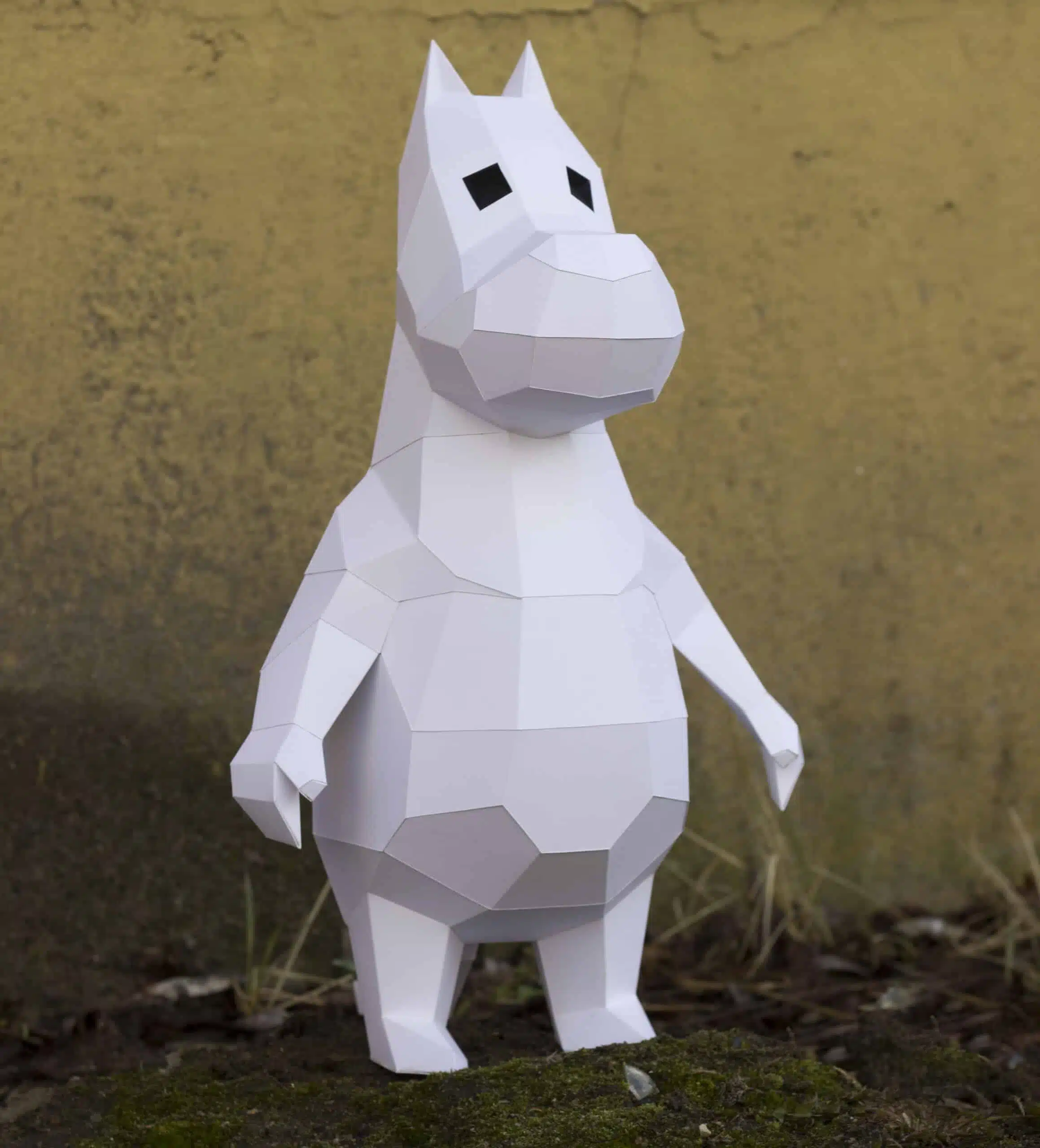 Piccolo ippopotamo in papercraft 3D, modello 3D